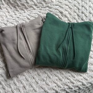 Charlotte Russe Taupe Half-Zip Pullover